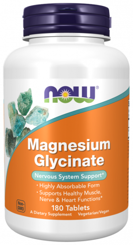 NOW Magnesium Glycinate, Магния Глицинат, 180 таблеток