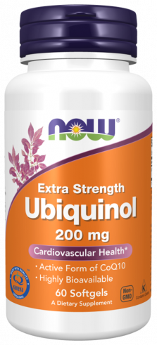 NOW Ubiquinol, Убихинол, 60 капсул