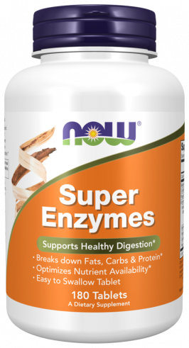 NOW Super Enzymes, Супер Энзимы, 180 таблеток