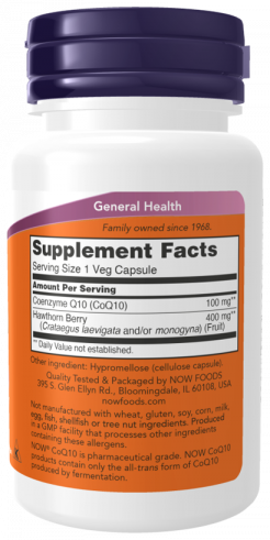 NOW Co Q10, 100 mg, Кофермент Q10, 100 мг, 90 капсул