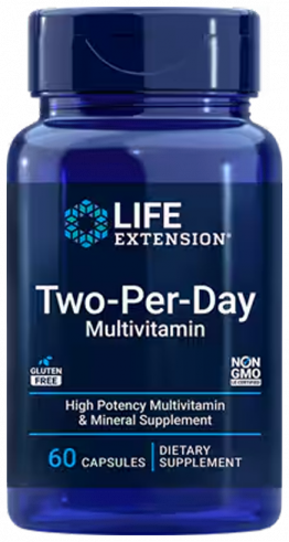 Life Extension Two-Per-Day Multivitamin, Мультивитамины, 60 капсул